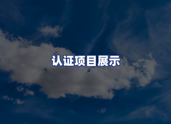 认证项目展示